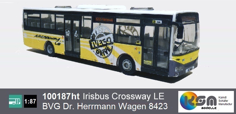 Irisbus Crossway LE - Dr. Herrmann Berlin Wagen 8423 - Modellbus Maßstab 1:87