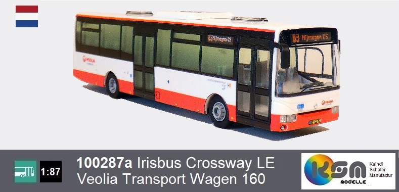 Sondermodell: Irisbus Crossway LE  - Veolia Transport Wagen 160 - Modellbus Maßstab 1:87