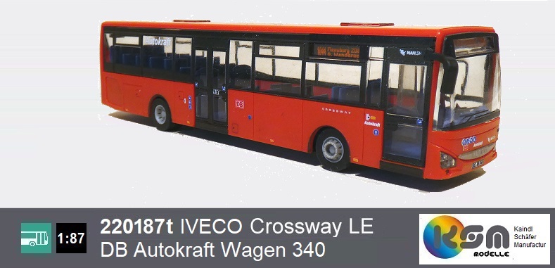 IVEVO Crossway LE - DB Autokraft Kiel Wagen 340 - Modellbus Maßstab 1:87