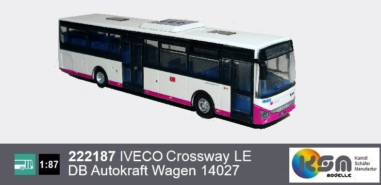 2121787  IVECO Crossway LE DB Autokraft Kiel Wagen 352 / 14027 - Busmodell1  1:87